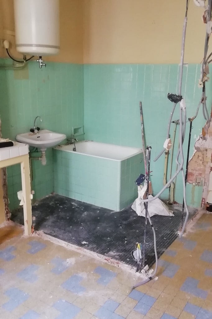 salle de bain renan chantier