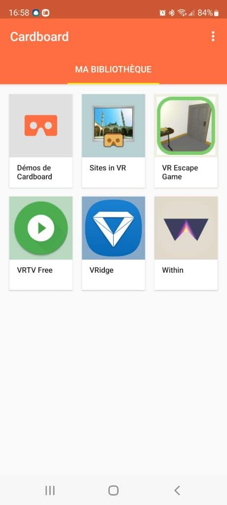 application cardboard google VR